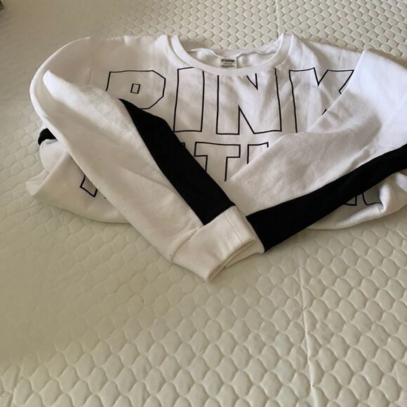 Pink Nation Varsity Crew Pullover Sweatshirt - Picture 2 of 5